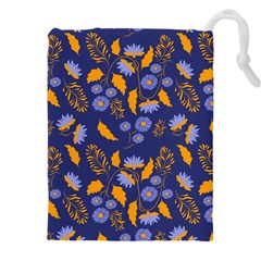Folk Floral Art Pattern  Flowers Abstract Surface Design  Seamless Pattern Drawstring Pouch (4xl) by Eskimos