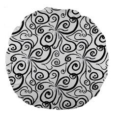 Squiggles Large 18  Premium Round Cushions by SychEva