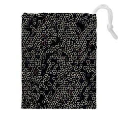 Neon Geometric Pattern Design Drawstring Pouch (5xl) by dflcprintsclothing
