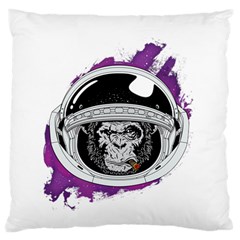 Purple Spacemonkey Standard Flano Cushion Case (one Side) by goljakoff