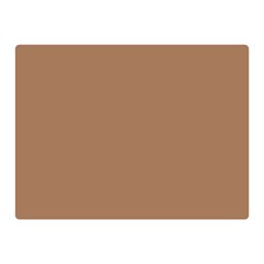 Cafe Au Lait Brown Double Sided Flano Blanket (mini)  by FabChoice
