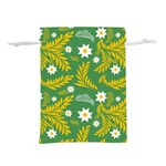Folk flowers art pattern Floral abstract surface design  Seamless pattern Lightweight Drawstring Pouch (L) Front