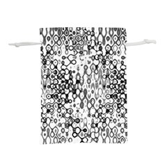 White And Black Modern Abstract Design Lightweight Drawstring Pouch (l) by dflcprintsclothing