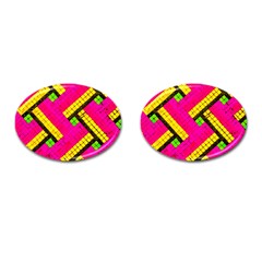 Pop Art Mosaic Cufflinks (oval) by essentialimage365