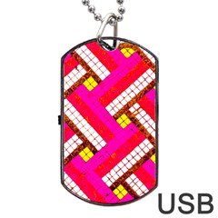 Pop Art Mosaic Dog Tag Usb Flash (two Sides) by essentialimage365