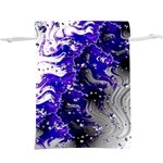 Fractal Lava  Lightweight Drawstring Pouch (XL) Back