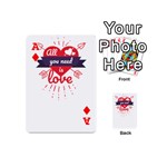 all you need is love Playing Cards 54 Designs (Mini) Front - DiamondA