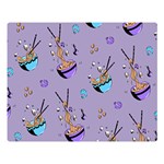 Japanese Ramen Sushi Noodles Rice Bowl Food Pattern Double Sided Flano Blanket (Large)  Blanket Back