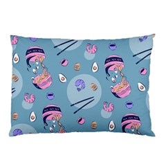 Japanese Ramen Sushi Noodles Rice Bowl Food Pattern 2 Pillow Case (two Sides) by DinzDas