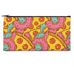 Fast Food Pizza And Donut Pattern Pencil Case by DinzDas