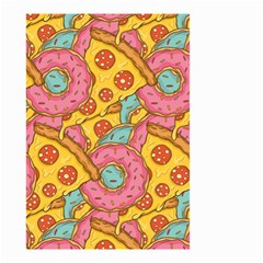 Fast Food Pizza And Donut Pattern Small Garden Flag (two Sides) by DinzDas