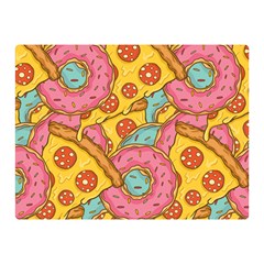Fast Food Pizza And Donut Pattern Double Sided Flano Blanket (mini)  by DinzDas