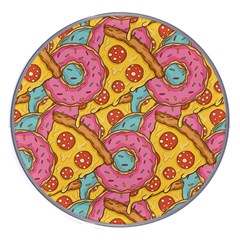 Fast Food Pizza And Donut Pattern Wireless Charger by DinzDas