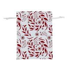 Folk Flowers Art Pattern Floral Abstract Surface Design  Seamless Pattern Lightweight Drawstring Pouch (l) by Eskimos