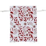 Folk flowers art pattern Floral abstract surface design  Seamless pattern  Lightweight Drawstring Pouch (XL) Back