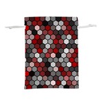 Hexagonal blocks pattern, mixed colors Lightweight Drawstring Pouch (L) Back