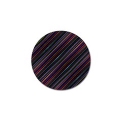 Dark Multicolored Striped Print Design Dark Multicolored Striped Print Design Golf Ball Marker by dflcprintsclothing
