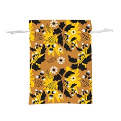 Folk Flowers Art Pattern  Lightweight Drawstring Pouch (l) by Eskimos