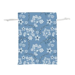 Folk Flowers Art Pattern  Lightweight Drawstring Pouch (l) by Eskimos