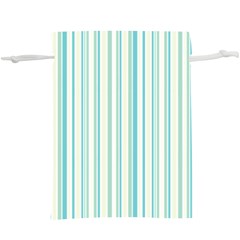 Green Stripes  Lightweight Drawstring Pouch (xl) by designsbymallika