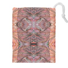 Orange Intricate Drawstring Pouch (4xl) by kaleidomarblingart