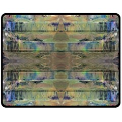 Painted Stripes Repeats Fleece Blanket (medium)  by kaleidomarblingart