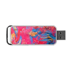 Abstract Flames Portable Usb Flash (one Side) by kaleidomarblingart