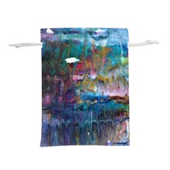 Abstract Turquoise Lightweight Drawstring Pouch (l) by kaleidomarblingart