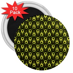 Avocados 3  Magnets (10 Pack)  by Sparkle
