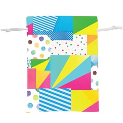 Geometric Pattern  Lightweight Drawstring Pouch (xl) by designsbymallika