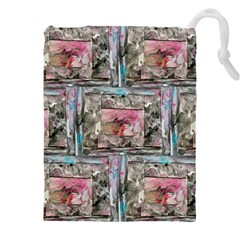 Collage Repeats I Drawstring Pouch (5xl) by kaleidomarblingart