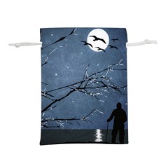 Full Moon Landscape Scene Illustration Lightweight Drawstring Pouch (s) by dflcprintsclothing