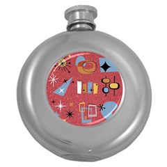 50s Round Hip Flask (5 Oz) by NerdySparkleGoth