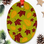 Golden autumn Oval Ornament (Two Sides) Front