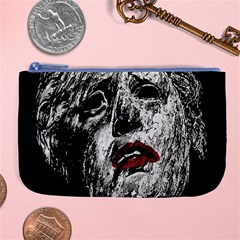 Creepy Head Sculpture Artwork Large Coin Purse by dflcprintsclothing