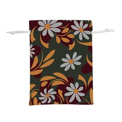Folk Flowers Pattern Floral Surface Design Lightweight Drawstring Pouch (s) by Eskimos
