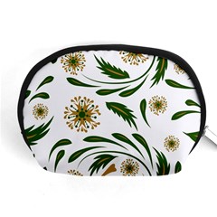 Folk Flowers Pattern Floral Surface Design Accessory Pouch (medium) by Eskimos