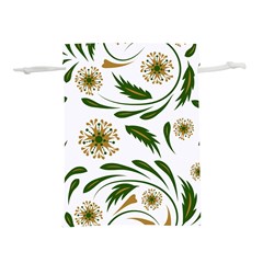 Folk Flowers Pattern Floral Surface Design Lightweight Drawstring Pouch (s) by Eskimos