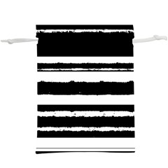 Bandes Abstrait Blanc/noir  Lightweight Drawstring Pouch (xl) by kcreatif