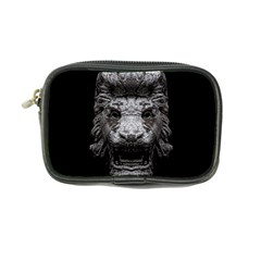 Creepy Lion Head Sculpture Artwork 2 Coin Purse by dflcprintsclothing