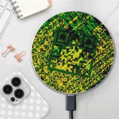 Root Humanity Bar And Qr Code Green And Yellow Doom Wireless Charger by WetdryvacsLair