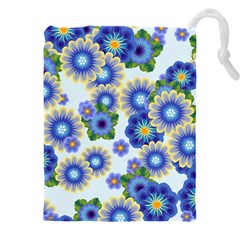 Flower Bomb 7 Drawstring Pouch (5xl) by PatternFactory