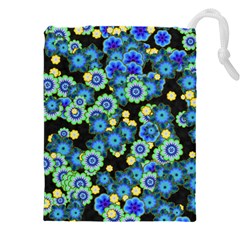 Flower Bomb  9 Drawstring Pouch (5xl) by PatternFactory