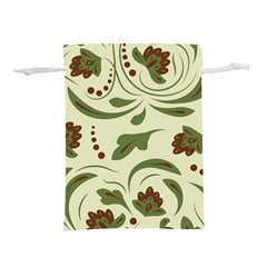 Folk Flowers Pattern  Lightweight Drawstring Pouch (s) by Eskimos