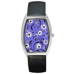 Folk Flowers Pattern  Barrel Style Metal Watch by Eskimos