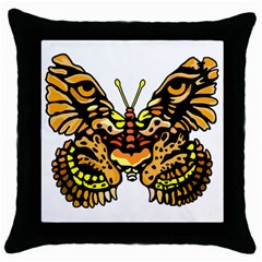 Bigcat Butterfly Throw Pillow Case (black) by IIPhotographyAndDesigns