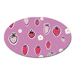 Juicy Strawberries Oval Magnet Front