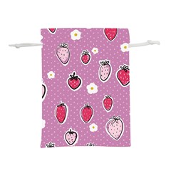 Juicy Strawberries Lightweight Drawstring Pouch (s) by SychEva