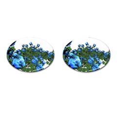 Flowers-roses-rose-nature-bouquet Cufflinks (oval) by Sapixe