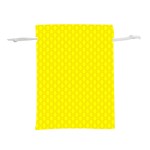 Soft Pattern Yellow Lightweight Drawstring Pouch (L) Front